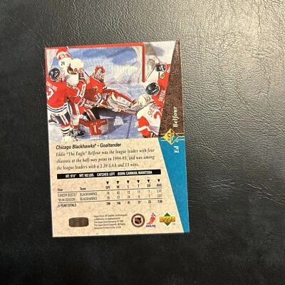 35d 1994/95 Upper Deck Sp #24 Ed Belfour, Chicago, Blackhawks - Image 1 of 2