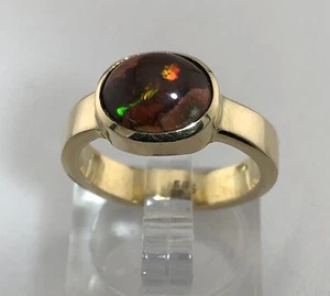 Ring Gold 585 massiv Boulderopal - Bild 1 von 5