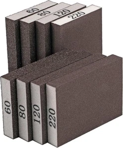 8 Pack Sanding Sponge, Blocks 60/80/120/220 Grit, Brown - Picture 1 of 7