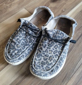 Scarpe slip on Hey Dude Wendy Cheetah taglia 10 - Foto 1 di 6