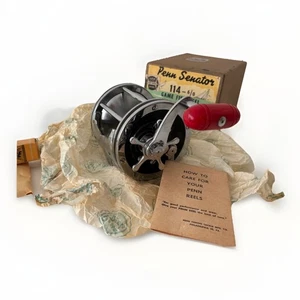 Penn Senator 6/0 Heavy Duty Saltwater Reel Big Game Wide Spool, UNUSED Vintage - Picture 1 of 11