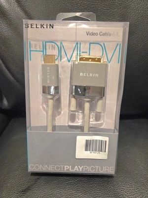 Belkin HDMI to DVI 6ft Video Cable with 24K Gold Connectors  New - Image 1 of 2