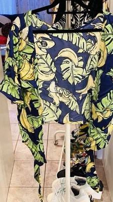 Love Moschino Silk Printed Wrap Top - image 1 of 4