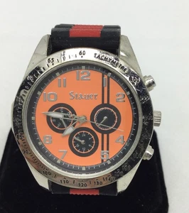 Stauer Orange Dial Chronograph Wrist Watch (parts/parts) - Picture 1 of 5