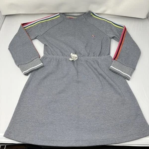 EUC Magnetic Me Langarm Fischgrätmuster blau gestreift Kleid Mädchen Größe 6 - Bild 1 von 6