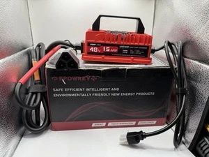 15 AMP Golf Cart Charger for 48 Volt EZGO RXV & TXT with 3 Pin Triangular Plug - Picture 1 of 2