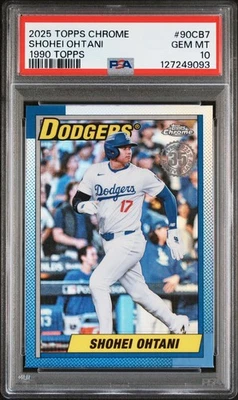 2025 Topps Chrome - Shohei Ohtani 1990 Topps 35th Anniversary - PSA 10 - Image 1 of 2