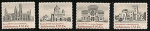 US 1838-1841 American Architecture 15c set 4 MNH 1980 - Picture 1 of 1