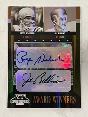 2006 Playoff Contenders ROGER STAUBACH AND JOE BELLINO Award Winners /50 NAVY - Image 1 of 4
