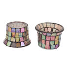 6Pcs Mosaic Tealight Holder Candlestick Flowerpot For Wedding Meditation DIY ◑