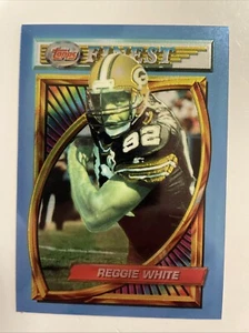 1994 Topps Finest - Refractor #92 Reggie White, Packers HOF Tennessee - Picture 1 of 7