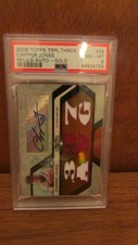 2008 Topps Triple Threads # 26 Chipper Jones 1/9 Auto Relics Gold  PSA 8