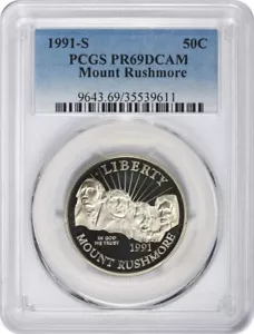 1991-S Mount Rushmore Commemorative Half Dollar PR69DCAM PCGS - Picture 1 of 2
