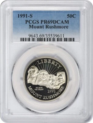 1991-S Mount Rushmore Commemorative Half Dollar PR69DCAM PCGS - Image 1 of 2