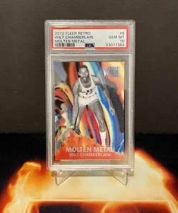 2012 Fleer Retro Molten Metal #8 Wilt Chamberlain PSA 10 GEM MINT - Picture 1 of 3