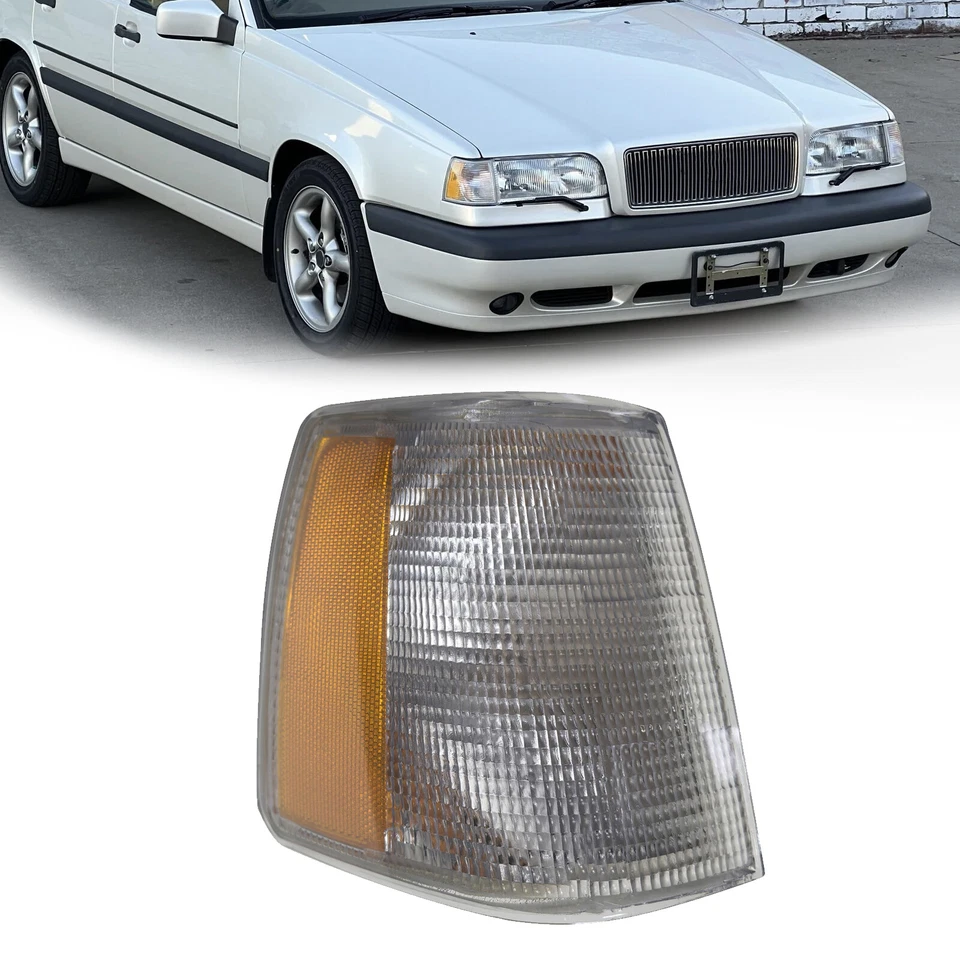 Luz de señal de giro de estacionamiento de esquina transparente lateral del pasajero para VOLVO 740 940 960 Foto 1 de 4