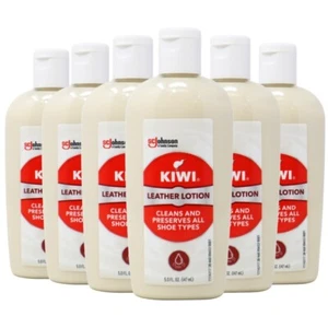 Box of 6x Kiwi Leather Lotion - Cleans and Preserves All Shoe Types, 5 oz. - Picture 1 of 3