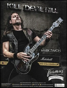 Kill Devil Hill Band Mark Zavon 2018 Framus Gitarre Werbung 8x11 Werbedruck - Bild 1 von 3