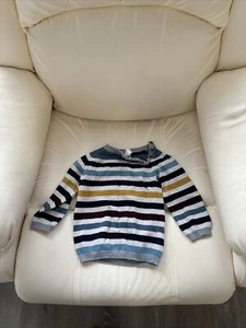 H&M Boys 12 - 18 Months Sweater Striped Knit Pullover Multi Color - Picture 1 of 1