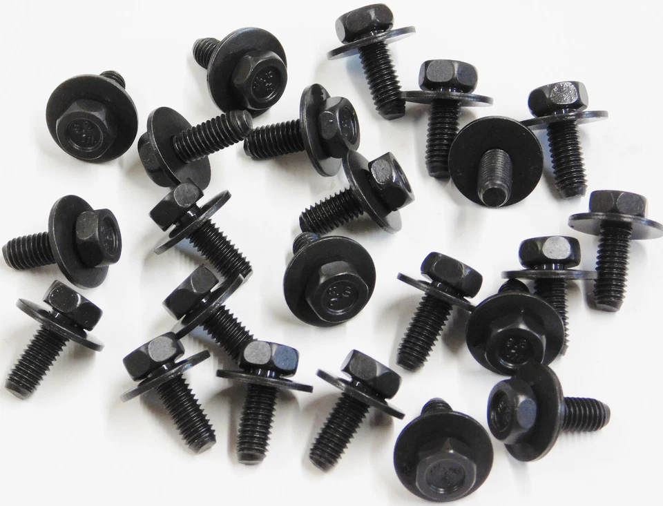 Toyota Body Bolts- M6-1.0 x 16mm Long- 10mm Hex- 17mm Washer- 20 bolts - Image 1 of 1