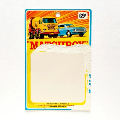 Tarjeta trasera Matchbox 1969 • Modelo de vehículo a escala fundido a presión serie Foto 1 de 2