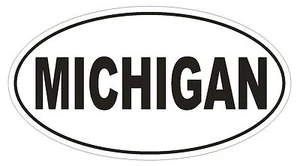 Michigan Oval Autoaufkleber oder Helmaufkleber D2350 State Euro Oval - Bild 1 von 1