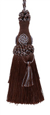 Brown Ice Blue 3.5" Tassel Tieback Mocha Ice [Invidual]