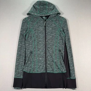 Lululemon Stride II Jacket Womens 6 Green Black Herringbone Athleisure Workout - Picture 1 of 12