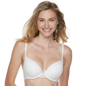 Juniors' SO Super Push-Up Bra SO51-007 White Sz.34B,34C,36D - Picture 1 of 12