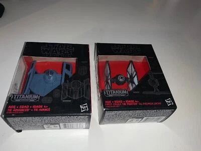 Star Wars Titanium Black #15 & # 13 TIE ADVANCED & TIE FIGHTER Lot - Image 1 of 4