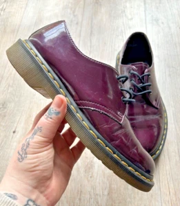 Dr Martens 10084 AW501 Doc Purple Schuhe UK 5 EU 38 Lackleder Oxfords 3 Loch - Bild 1 von 16