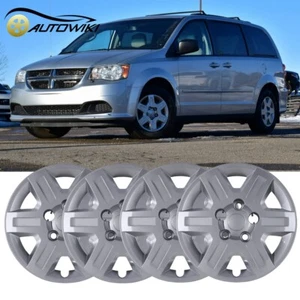 16" Set of 4 Hubcaps Wheel Rims Cover For 2008-2016 DODGE GRAND CARAVAN Bolt-On - Picture 1 of 12