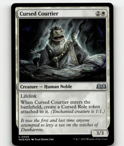 FOIL - MTG Cursed Courtier #9 - Wilds of Eldraine - Picture 1 of 1