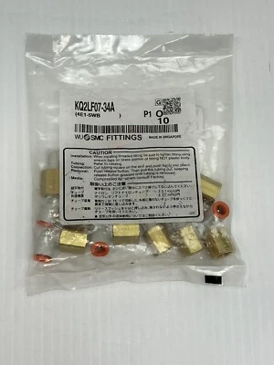 SMC KQ2LF07-34A	(Pkg of 10) Female Elbow 90 Deg 1/4" Tube x 1/8" FNPT - Image 1 of 4