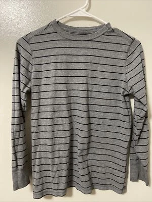 Camisa de manga larga Arizona para niños talla L (10-12) gris con rayas negras Foto 1 de 3