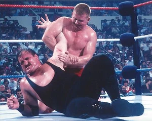 BOB BACKLUND vs SGT SLAUGHTER 8X10 PHOTO WRESTLING PICTURE WWF SARGENT - Picture 1 of 1
