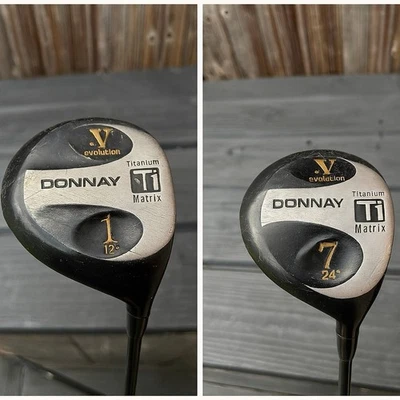 Donnay Titanium Matrix Driver (12°) & 7 Wood (24°) Set  Regular Graphite – Great - Image 1 of 4