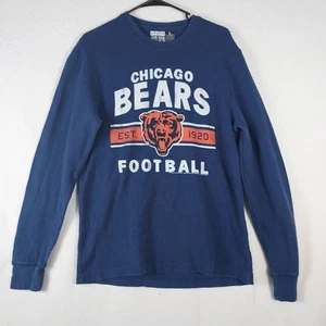 NFL Chicago Bears Comida Chatarra Waffle Tejido Manga Larga Hombre’s L Azul Marino Camiseta - Imagen 1 de 7
