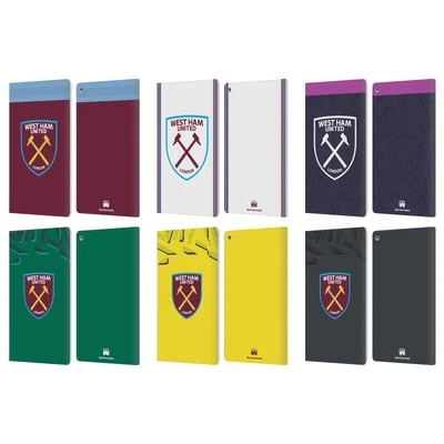 OFFICIAL WEST HAM UNITED FC 2019/20 CREST KIT LEATHER BOOK CASE FOR AMAZON FIRE - Image 1 of 4