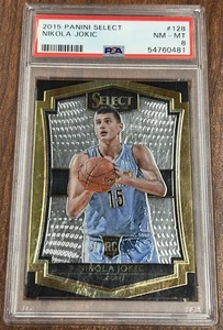 2015 PANINI SELECT #128 NIKOLA JOKIC ROOKIE RC PSA 8 NM-MT DENVER NUGGETS MVP - Picture 1 of 2
