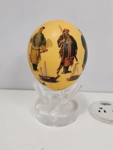 Escultura y soporte de esfera samurai de cerámica japonesa Satsuma del siglo XX - Imagen 1 de 9