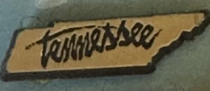 Tennessee Shape Of State Cursive Travel Souvenir Lapel Pin - Picture 1 of 1