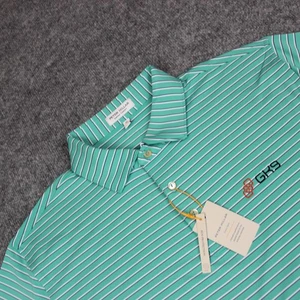 Peter Millar Summer Comfort Polo Shirt Men's XL Green Striped Golf Performance - Picture 1 of 15