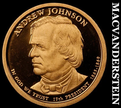 Dólar Andrew Johnson 2011-S elección gema prueba brillante sin precio base #KLB3893 Foto 1 de 2