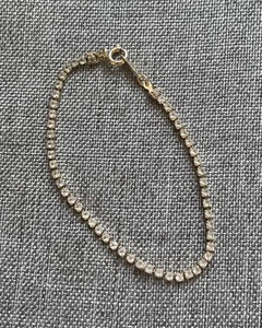 VINTAGE SIGNED AVON GOLD TONE CLEAR RHINESTONES BRACELET - Bild 1 von 10