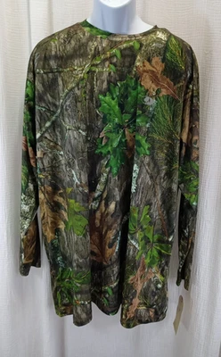 Mossy Oak Hunt Tech Tee Men's Size 3XL Obsession Camo Long Sleeve Lightweight - Image 1 of 4