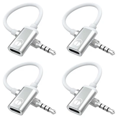 4pcs 3.5mm Male to Type C Female Audio Cable Cord, Analog Audio Jack5329 - Image 1 of 4