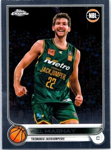 2022-23 Topps Chrome NBL Will Magnay #95 Tasmania JackJumpers - Foto 1 di 2