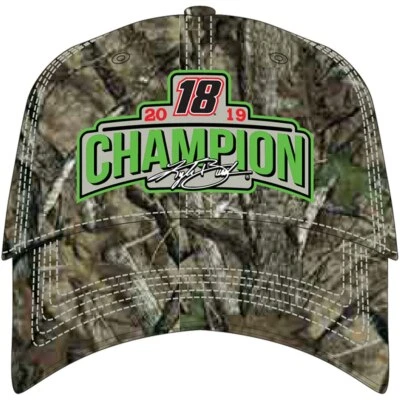 Gorra ajustable Kyle Busch #18 2019 Nascar Cup Series Champion camuflaje para hombre Foto 1 de 2
