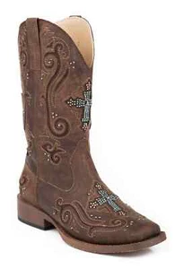Roper Faith braune Damen-Cowboystiefel aus Kunstleder/Größe 8 - Bild 1 von 5